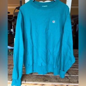 Teal Green Champion Reverse Weave Crewneck Sweatshirt
